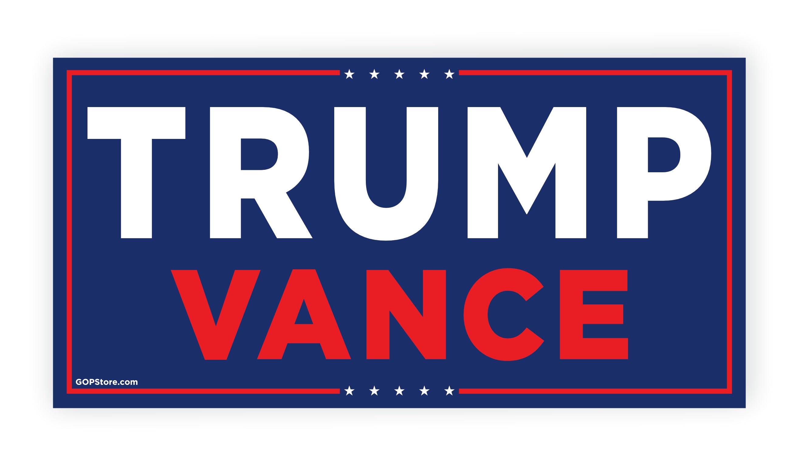 Trump Blue Lettering Trump Vance Blue Sticker – GOPStore.com