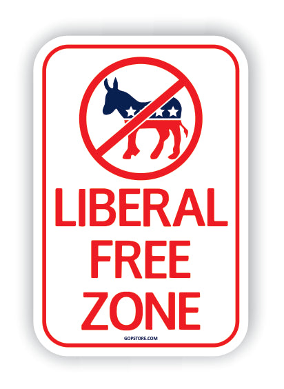 Liberal Free Zone Sticker