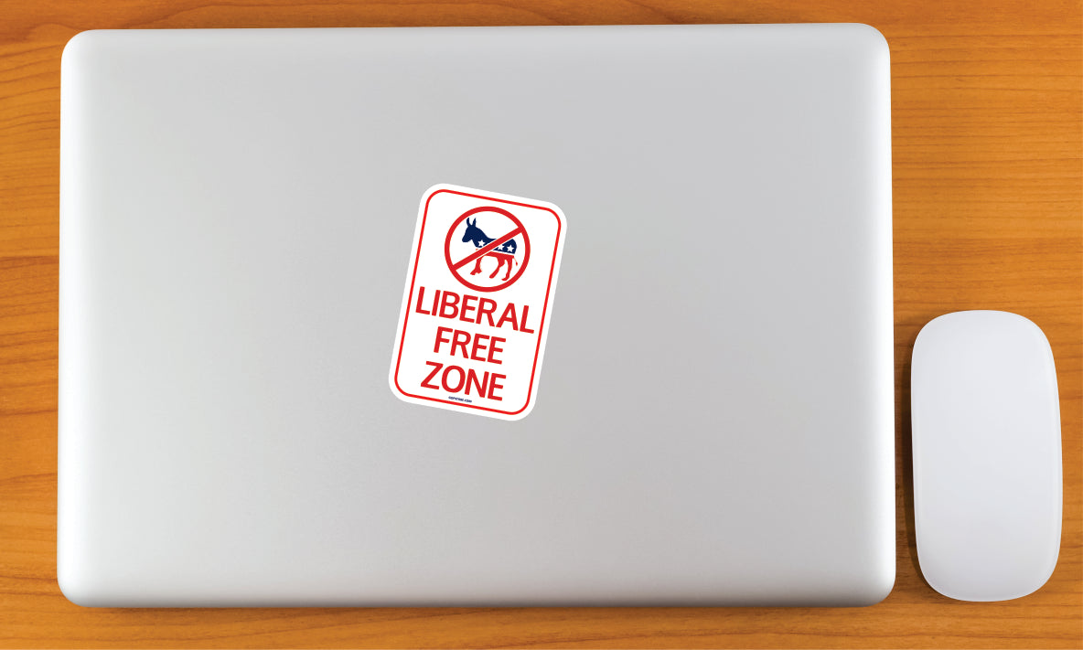 Liberal Free Zone Sticker – GOPStore.com