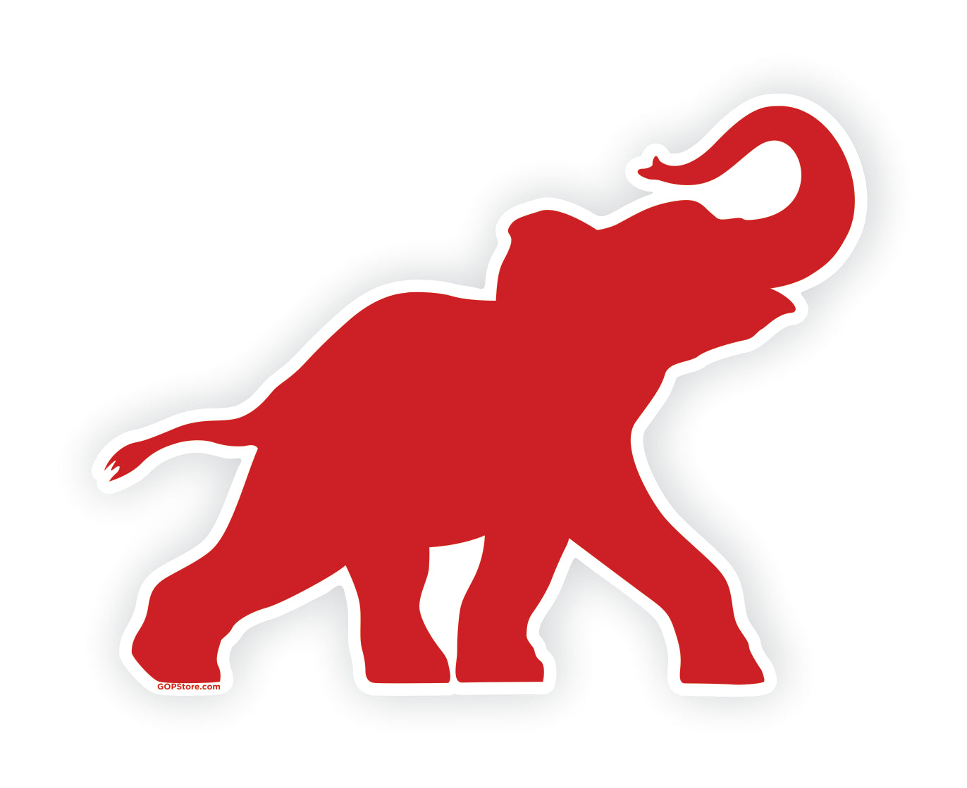 Red Elephant Sticker