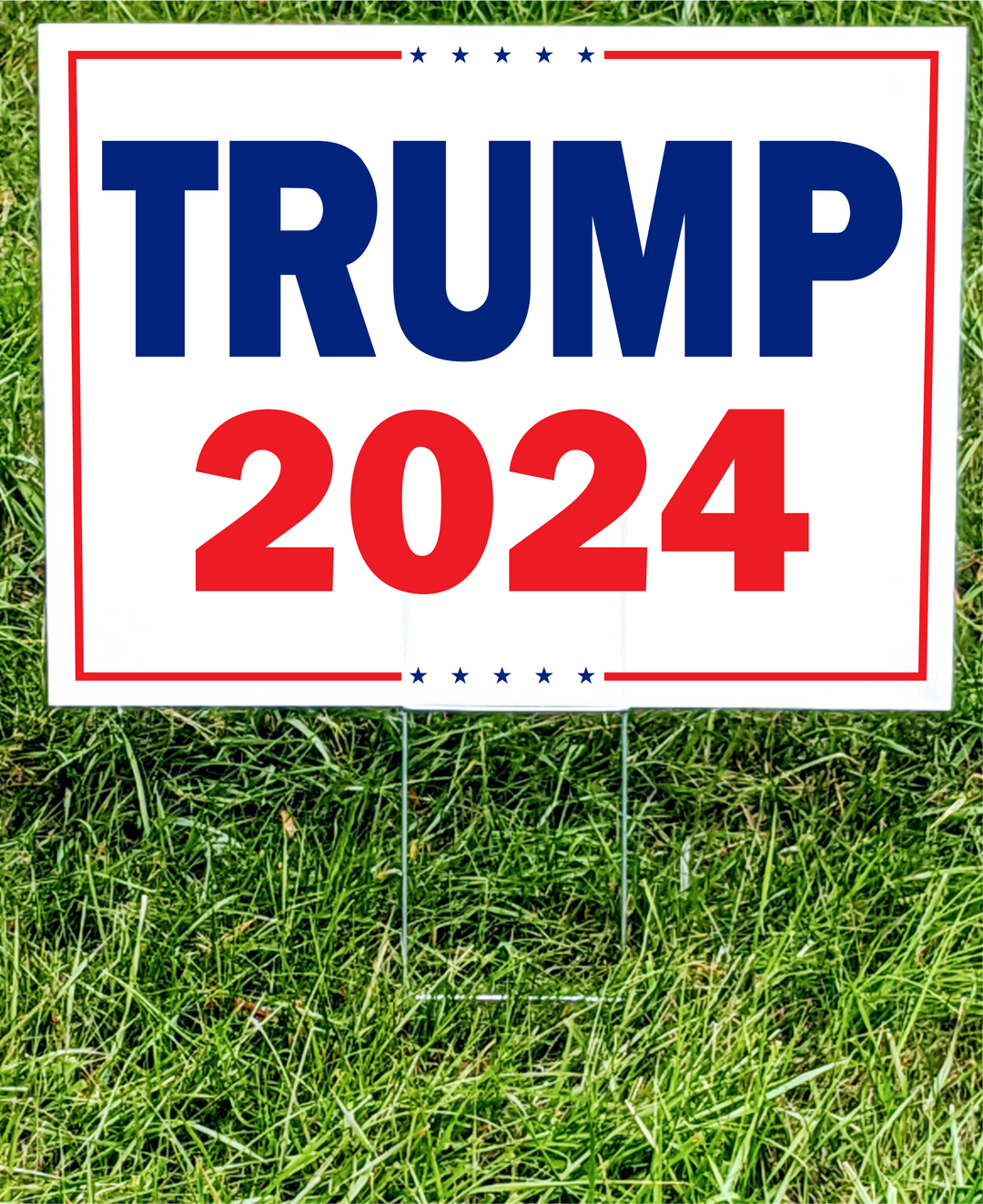 Trump 2024 White Yard Sign