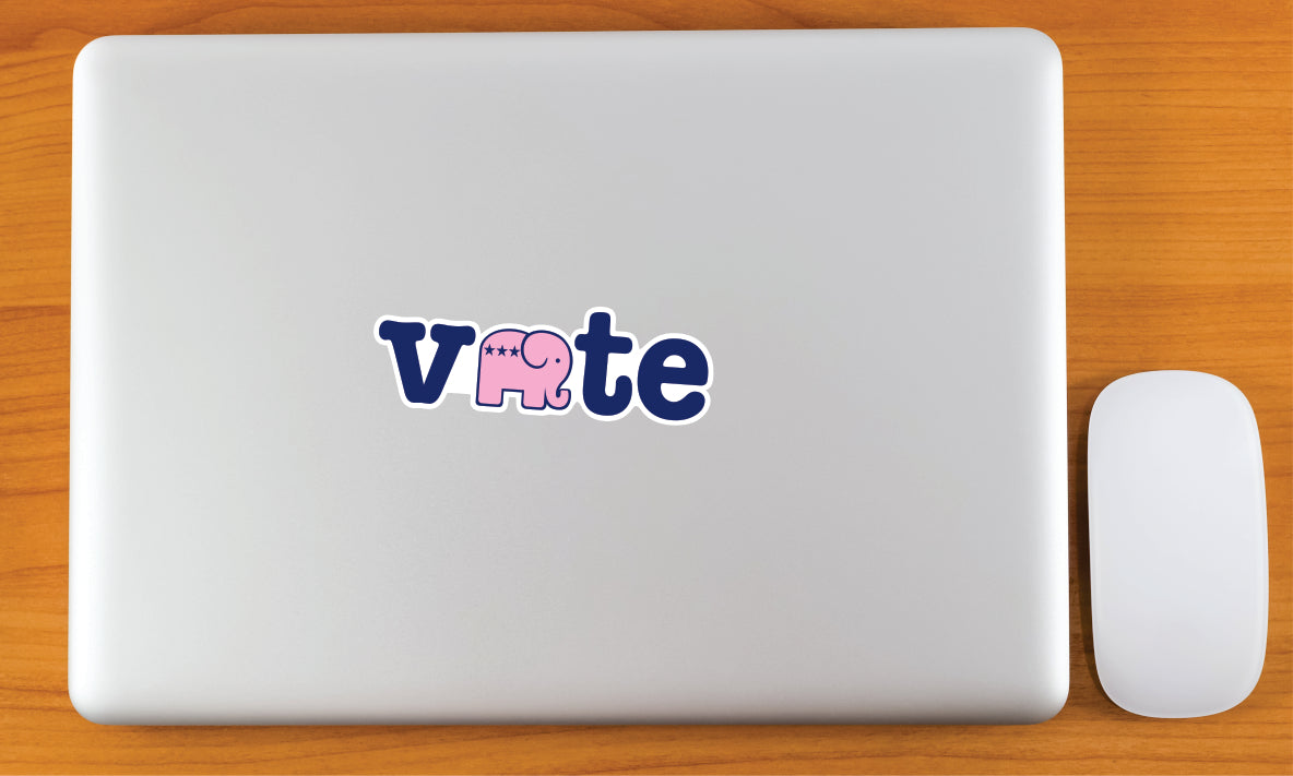 vote Pink Elephant Sticker